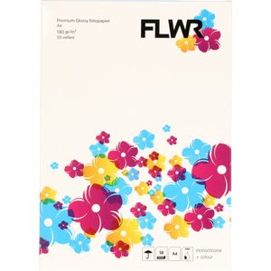 Huismerk FLWR Fotopapier wit (FLWR-A4-PP180) - Fotopapier - Huismerk (compatible)