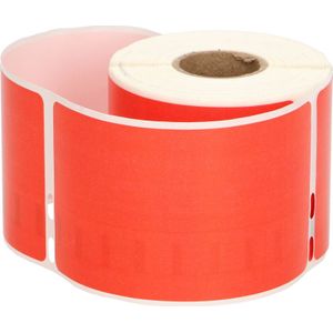 FLWR Dymo 99014 Adreslabel groot rood (FLWR-99014-Red) - Labels - Huismerk (compatible)