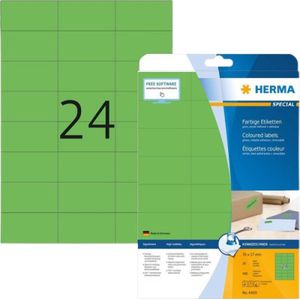Herma 4469 Verwijderbare Papieretiket 79 x 37mm groen (4469) - Stickervellen - Origineel