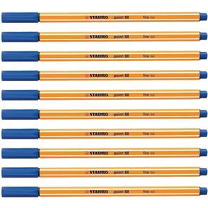 Stabilo point 88 fineliner 10-pack blauw (Stabilo-88-41-10P) - Fijnschrijvers en fineliners - Origineel