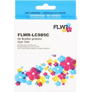 FLWR Brother LC-985C cyaan (FLWR-LC985C) - Inktcartridge - Huismerk (compatible)