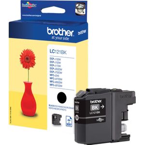 Brother LC-121BK (MHD 2018) zwart (LC121BK) - Inktcartridge - Origineel