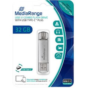 MediaRange USB 3.0 Type C combo flash drive 32GB  (MR936) - USB stick - Origineel