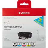 Canon PGI-9 Multipack PBK, C, M, Y, GY zwart en kleur