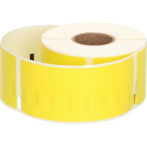 FLWR Dymo 99012 adreslabel geel (FLWR-99012-Yellow) - Labels - Huismerk (compatible)