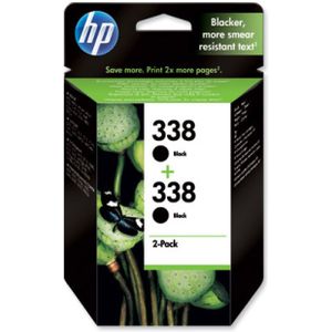 HP 338 Twin-Pack (Opruiming 2 x 1-pack los) zwart (CB331EE) - Inktcartridge - Origineel