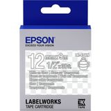 Epson LK-5WRN wit op transparant breedte 12 mm
