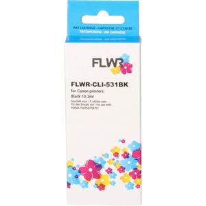FLWR Canon CLI-531BK zwart (FLWR-6118C001) - Inktcartridge - Huismerk (compatible)