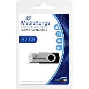 MediaRange USB-stick 32GB zwart (MR911) - USB stick - Origineel