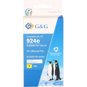 Huismerk HP 924e geel (IW-4K0U5NE) - Inktcartridge - Huismerk (compatible)