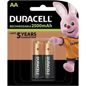 Duracell AA Oplaadbare Batterijen - 2500 mAh - 2 stuks