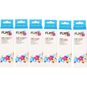 FLWR Epson 114 zwart en kleur (FLWR-114-Bundel) - Inktfles - Huismerk (compatible)