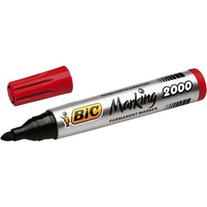 BIC Permanente marker 2000 rond 1.7mm 1 stuk rood (635682) - Schrijfwaren - Origineel
