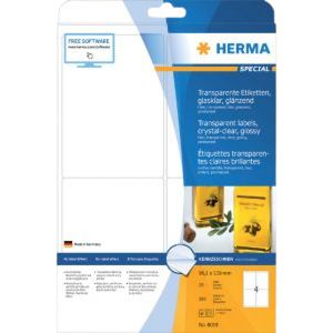 Herma 8019 Transparante labels 99,1 x 139mm transparant (8019) - Stickervellen - Origineel