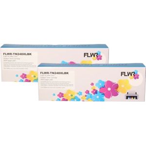 FLWR Brother TN-248XL bundel zwart (FLWR-TN248XLBK-bundel) - Toners - Compatible XXL