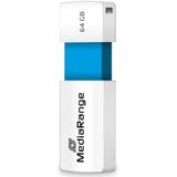 MediaRange - USB-stick - 64 GB - Wit - Blauw