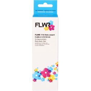 FLWR Epson 114 Inktfles foto zwart (FLWR-C13T07B140) - Inktfles - Huismerk (compatible)