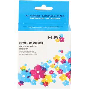 FLWR Brother LC-129XLBK zwart (FLWR-LC129XLBK) - Inktcartridge - Huismerk (compatible)