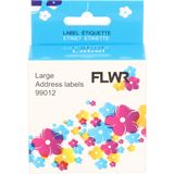 FLWR Dymo 99012 adreslabel wit (FLWR-99012) - Labels - Huismerk (compatible)