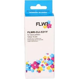 FLWR Canon CLI-531Y geel (FLWR-6121C001) - Inktcartridge - Huismerk (compatible)