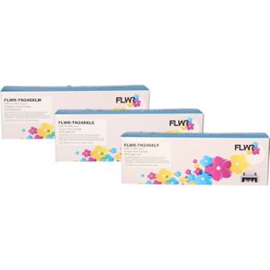 FLWR Brother TN-248XL Bundel kleur (FLWR-TN248XLM-Bundel) - Toners - Compatible XXL