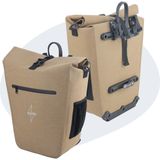 Voltano Luxe E-bike Fietstas 28L - Beige - Pakaftas Met Laptop vak - 100% Waterdicht