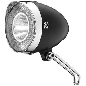 XLC Koplamp Retro Led - Zwart - 20 Lux - Fietslamp Voorlicht