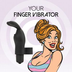 Vinger Vibrator Magic - Zwart