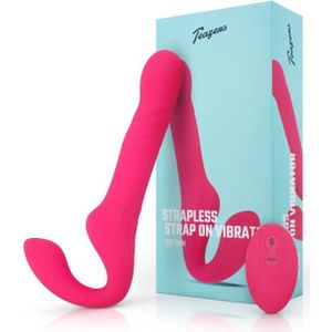 Teazers Strapless Strap On Vibrator - Roze