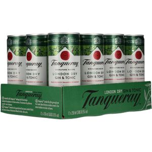 Tanqueray LONDON DRY GIN & TONIC 6,5% Vol. 12x0,25l Dosen