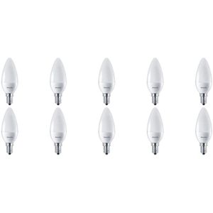 Philips - CorePro Candle 827 B38 FR - LED Lamp - E14 Fitting - 10 Pack - Warm Wit 2700K - Vervangt 60W