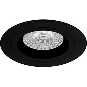 Spot - Pragmi Rodos Pro - GU10 Inbouwspot - Rond - Zwart - Aluminium - Ø93mm