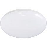 LED Plafondlamp met Bewegingssensor - Aigi - Opbouw Rond 24W - Natuurlijk Wit 4000K - 360° - Mat Wit Aluminium