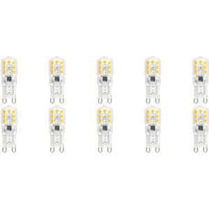 Voordeelpak LED Lamp 10 Pack - Velvalux - G9 Fitting - Dimbaar - 3W - Helder/Koud Wit 6000K - Transparant | Vervangt 32W