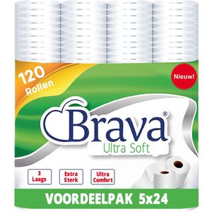 Voordeelverpakking: 120 Rollen - 3 Laags - Ultra Soft Toiletpapier - Ultiem Comfort WC Papier - Superieure Sterkte - Maximale Absorptie & Pluisvrij - Voordeelverpakking WC Papier