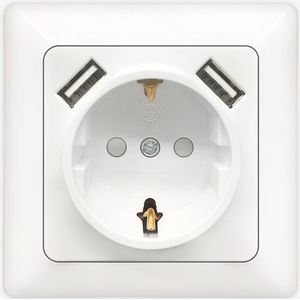 Niko original white inbouw usb stopcontact - dubbel - Stopcontacten kopen?  | beslist.nl | Ruim assortiment