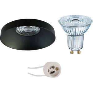 Voordeelset: LED Spot Set - LEDVANCE Parathom PAR16 940 36D - Pragmi Vrito Pro - GU10 Fitting - Dimbaar - Inbouw Rond - Mat Zwart - 4.5W - Natuurlijk Wit 4000K - Ø82mm