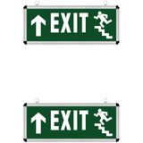LED Noodverlichting Exit - 2 Pack - Rabonta Omhoog - Hangend - 3W