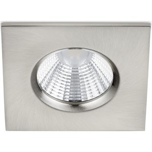 LED Spot - Inbouwspot - Trion Zagrona - 5W - Waterdicht IP65 - Dimbaar - Warm Wit 3000K - Mat Nikkel - Aluminium - Vierkant