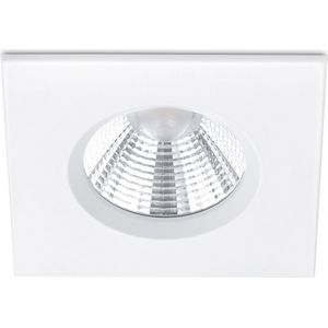 LED Spot - Inbouwspot - Trion Zagrona - 5W - Waterdicht IP65 - Dimbaar - Warm Wit 3000K - Mat Wit - Aluminium - Vierkant