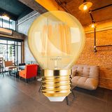 Voordeelpak 10x LED Lamp E27 Kogel Filament - Brinton - Amber 4W 360lm - 822 Zeer Warm Wit 2200K - G45 | Vervangt 32W
