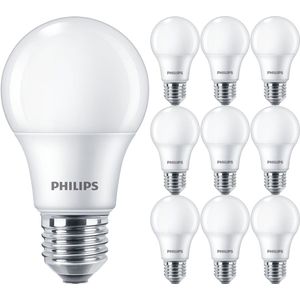 Voordeelpak PHILIPS - LED Lamp E27 10 Pack - Corepro LEDbulb E27 Peer Mat 4.9W 470lm - 830 Warm Wit 3000K | Vervangt 40W