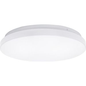 LED Plafondlamp - Aigi Syna - Opbouw Rond 24W - Warm Wit 3000K - Mat Wit - Aluminium