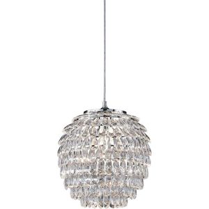 LED Hanglamp - Trion Pety - E27 Fitting - Rond - Mat Chroom - Aluminium