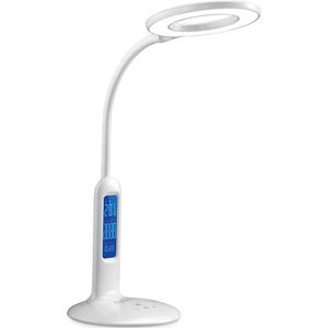 LED Bureaulamp met Kalender - Aigi Aviny - 7W - Aanpasbare Kleur - Dimbaar - Mat Wit