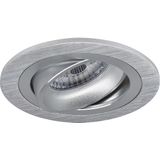 LED Spot Set - Pragmi Alpin Pro - Dimbaar - Inbouw Rond - Mat Zilver - GU10 Fitting - 6W - Helder/Koud Wit 6400K - Kantelbaar Ø92mm