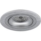 LED Spot Set - Pragmi Alpin Pro - Dimbaar - Inbouw Rond - Mat Zilver - GU10 Fitting - 6W - Helder/Koud Wit 6400K - Kantelbaar Ø92mm