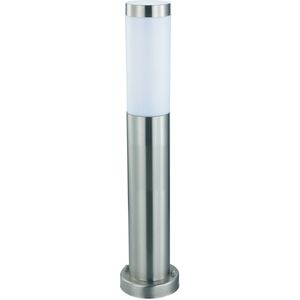 LED Tuinverlichting - Staande Buitenlamp - Laurea 4 - E27 Fitting - Rond - RVS - Philips - CorePro LEDbulb 827 A60 - 5.5W - Warm Wit 2700K