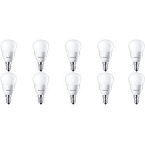 Voordeelpak PHILIPS - LED Lamp 10 Pack - CorePro Lustre 827 P45 FR - E14 Fitting - 5.5W - Warm Wit 2700K | Vervangt 40W