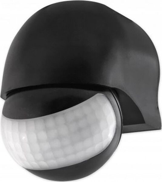 Bewegingssensor - Prixa Brewy - Mat Zwart - Spatwaterdicht IP44 - Verstelbaar - 180° Zichthoek - Opbouw